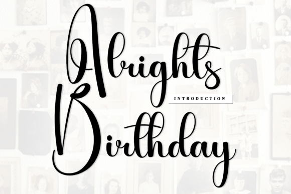Alrights Birthday: The Artisanal Script Font