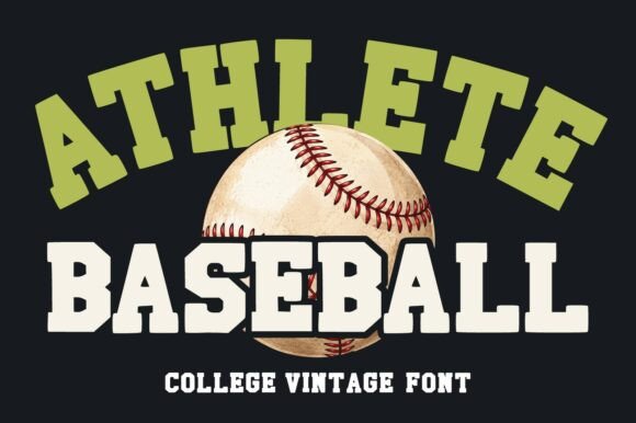 Athlete Baseball: The Vintage Font for Modern Sports Branding