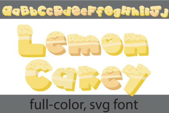 Lemon Cakey: A Zesty SVG Font for Sweet Branding