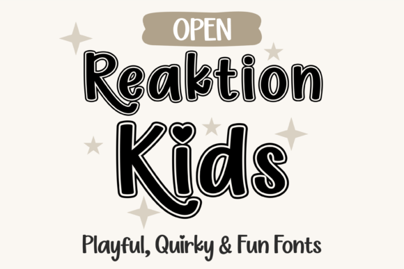 Reaktion Kids Open: A Layered Font for Playful Design
