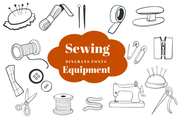 Sew Your Design Vision with the Sewing Equipment Typeface