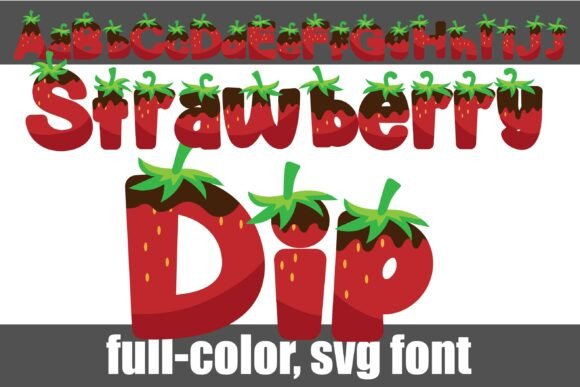 Strawberry Dip: Elevate Your Design with a Playful SVG Font