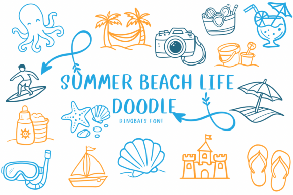 Summer Beach Life Doodle: A Designer's Guide to Dingbat Fonts