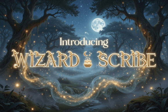 Wizard Scribe: A Magical Display Font for Enchanting Designs